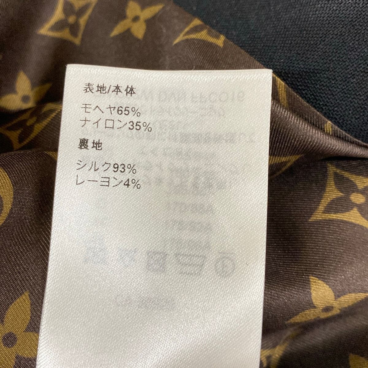 Louis Vuitton Coat 38 M Black Double Mohair Spring Autumn — view 4