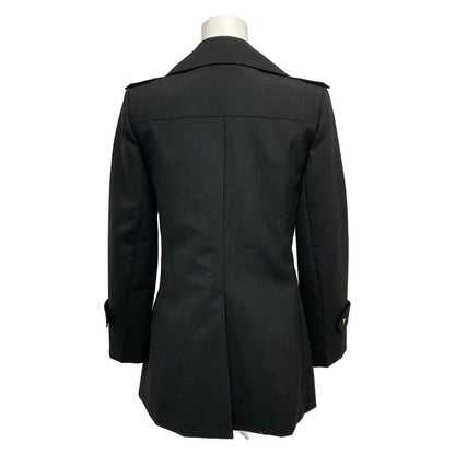 Louis Vuitton Coat 38 M Black Double Mohair Spring Autumn — view 2