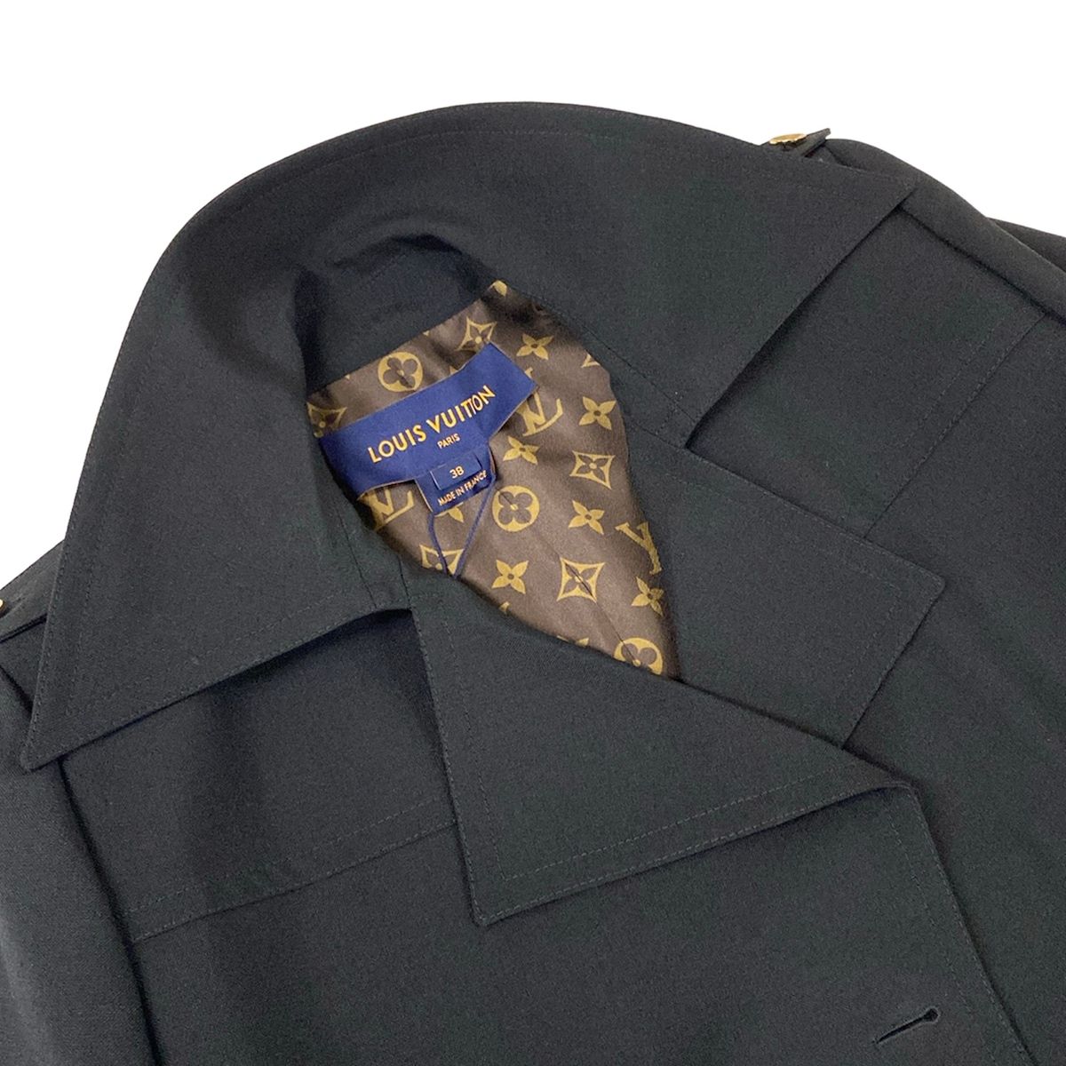 Louis Vuitton Coat 38 M Black Double Mohair Spring Autumn — view 8