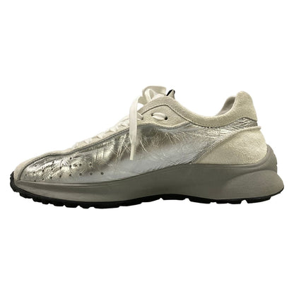 Chanel Sneakers 39.5 Silver Ivory Gray Leather — view 3