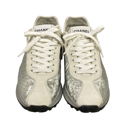Chanel Sneakers 39.5 Silver Ivory Gray Leather — view 5