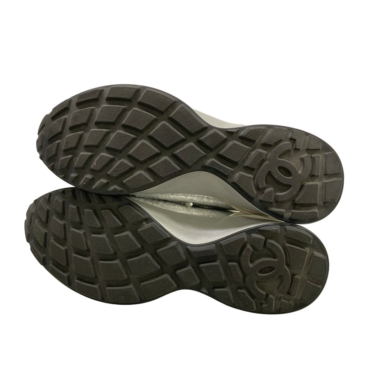Chanel Sneakers 39.5 Silver Ivory Gray Leather — view 8