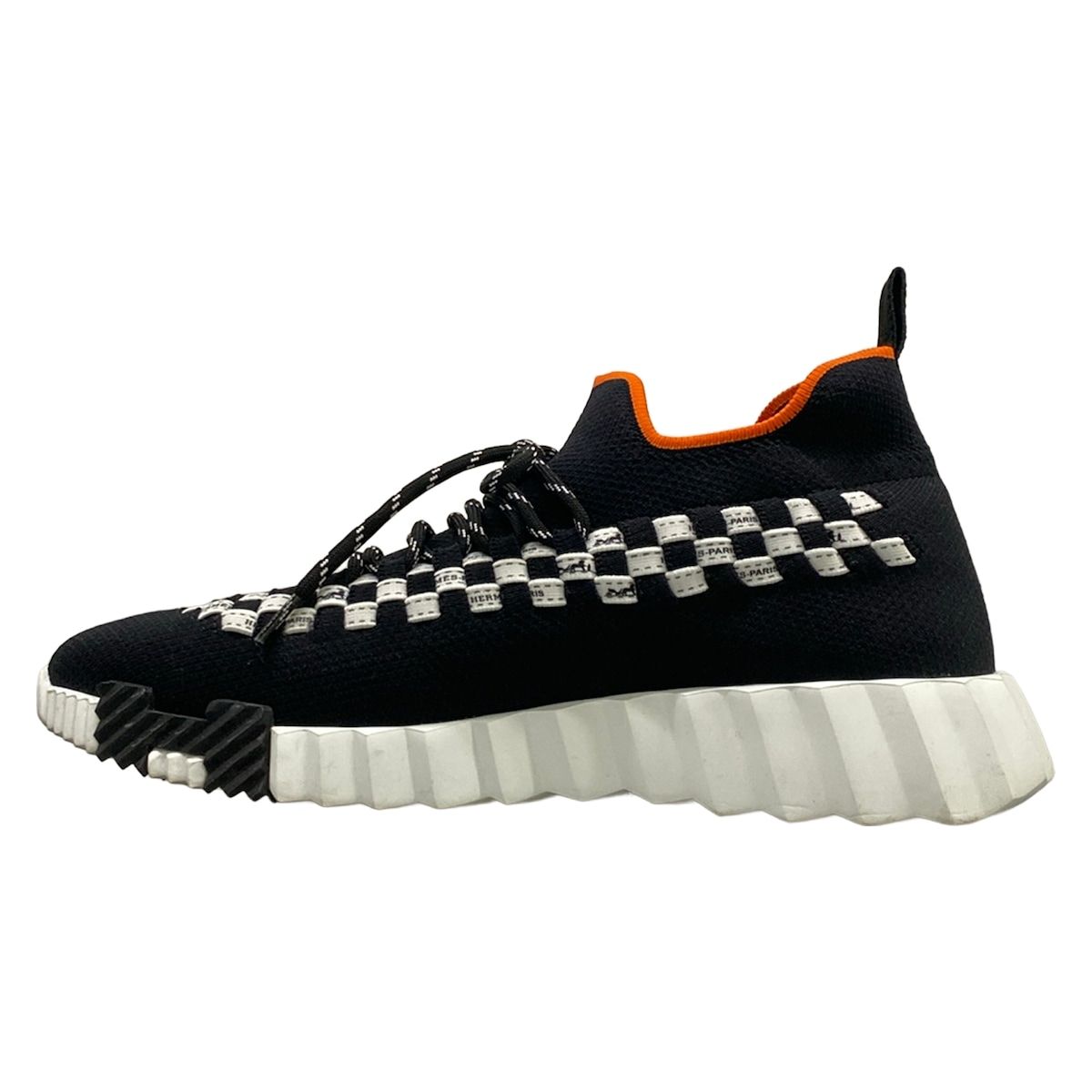 Hermes Sneakers 39 Flex Black White Orange — view 3