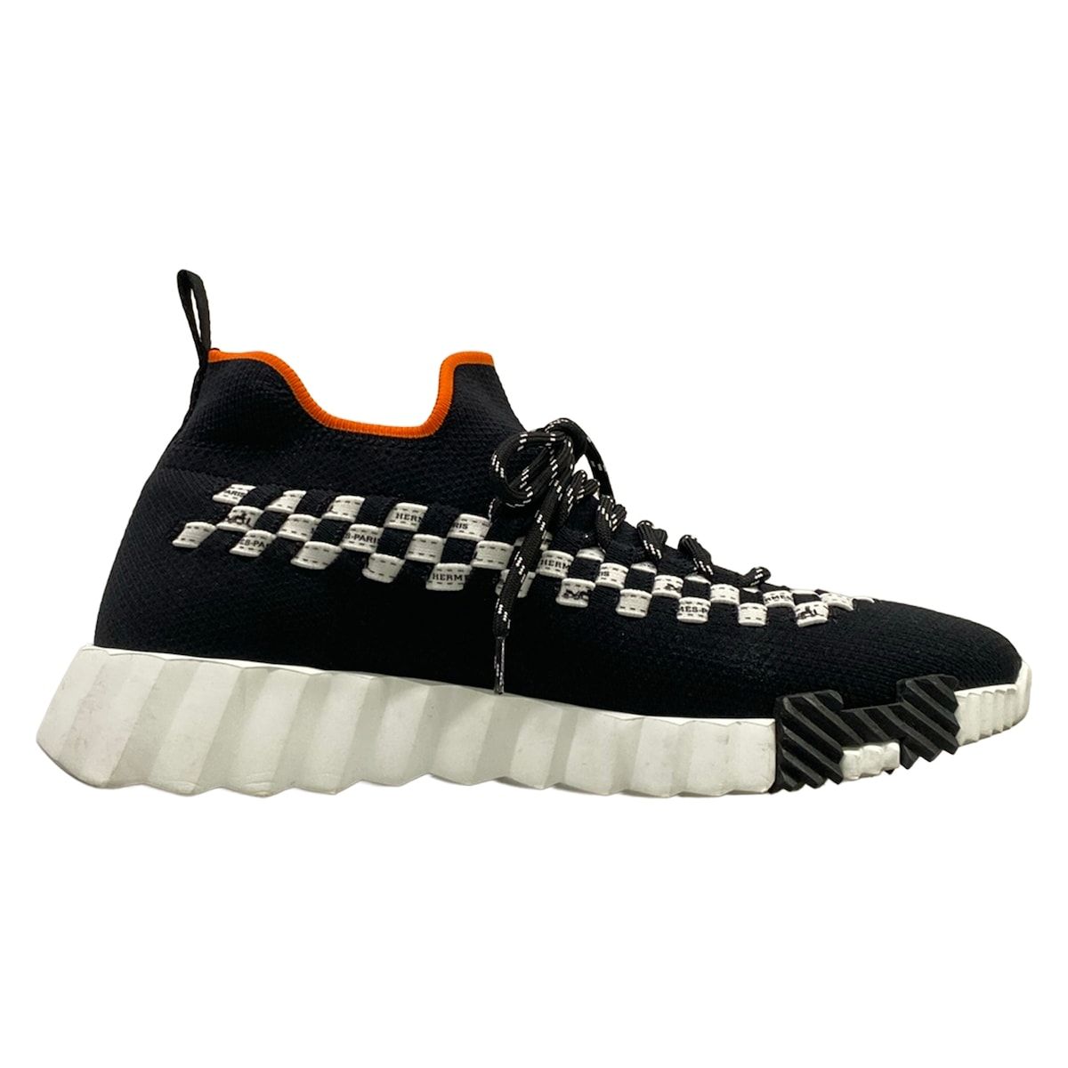 Hermes Sneakers 39 Flex Black White Orange — view 2