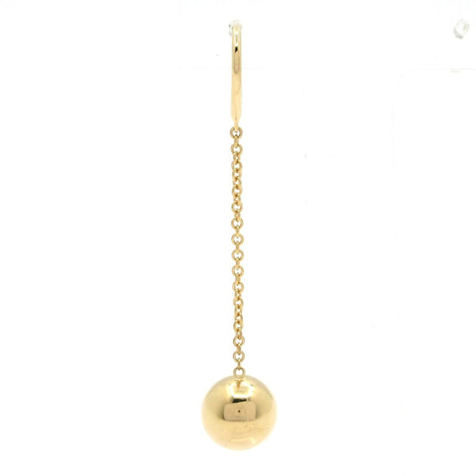 Tiffany & Co Earrings Ball Hook 18k Yellow Gold One Side