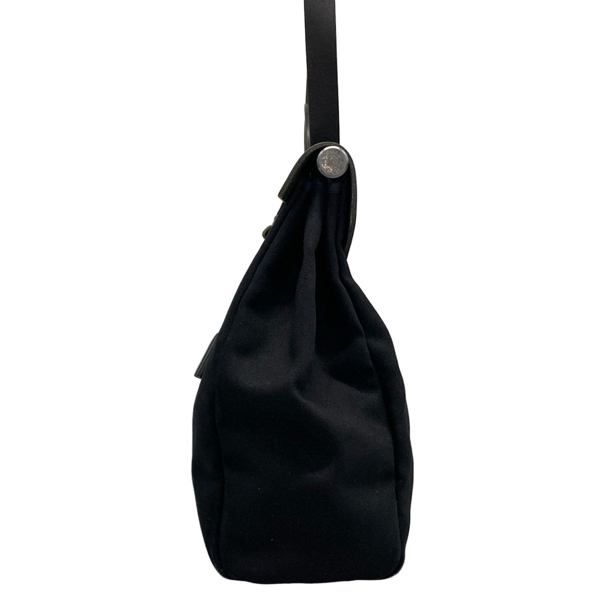 Hermes Handbag Herbag MM Black Silver Leather — view 4