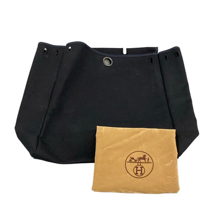 Hermes Handbag Herbag MM Black Silver Leather — view 8