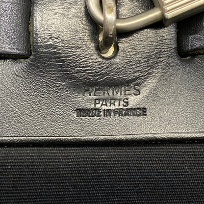 Hermes Handbag Herbag MM Black Silver Leather — view 9