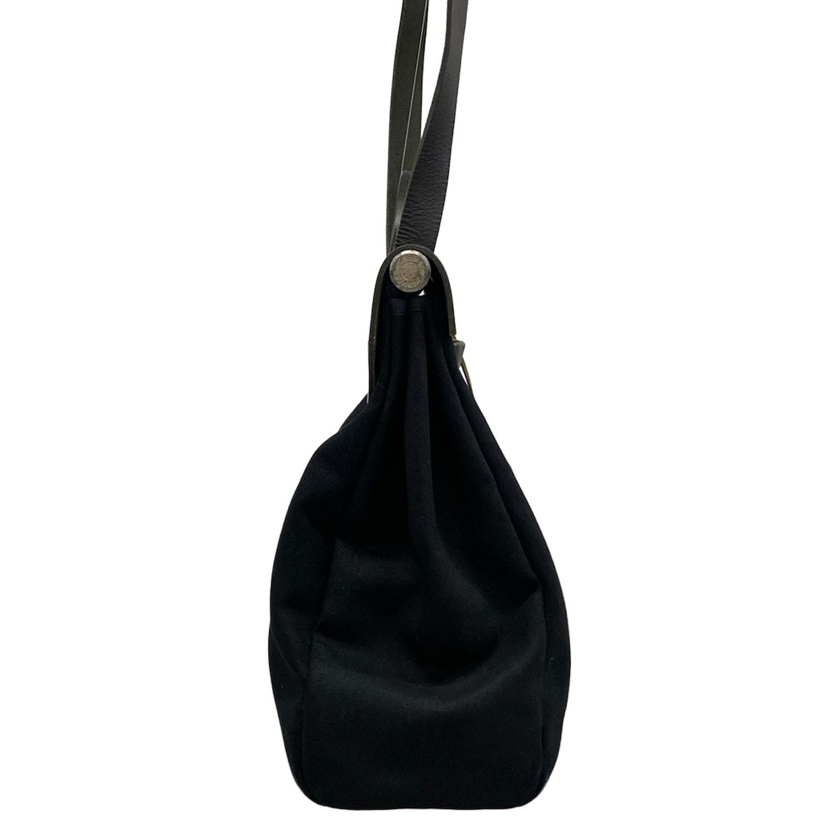 Hermes Handbag Herbag MM Black Silver Leather — view 2