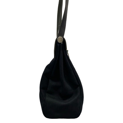 Hermes Handbag Herbag MM Black Silver Leather — view 2