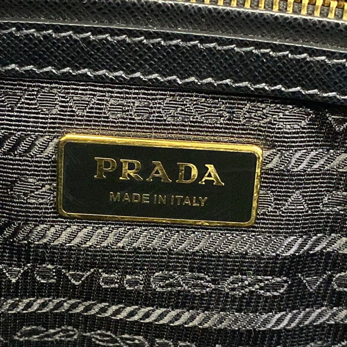 Prada Handbag Galleria Midi Black Leather — view 9