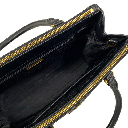 Prada Handbag Galleria Midi Black Leather — view 7