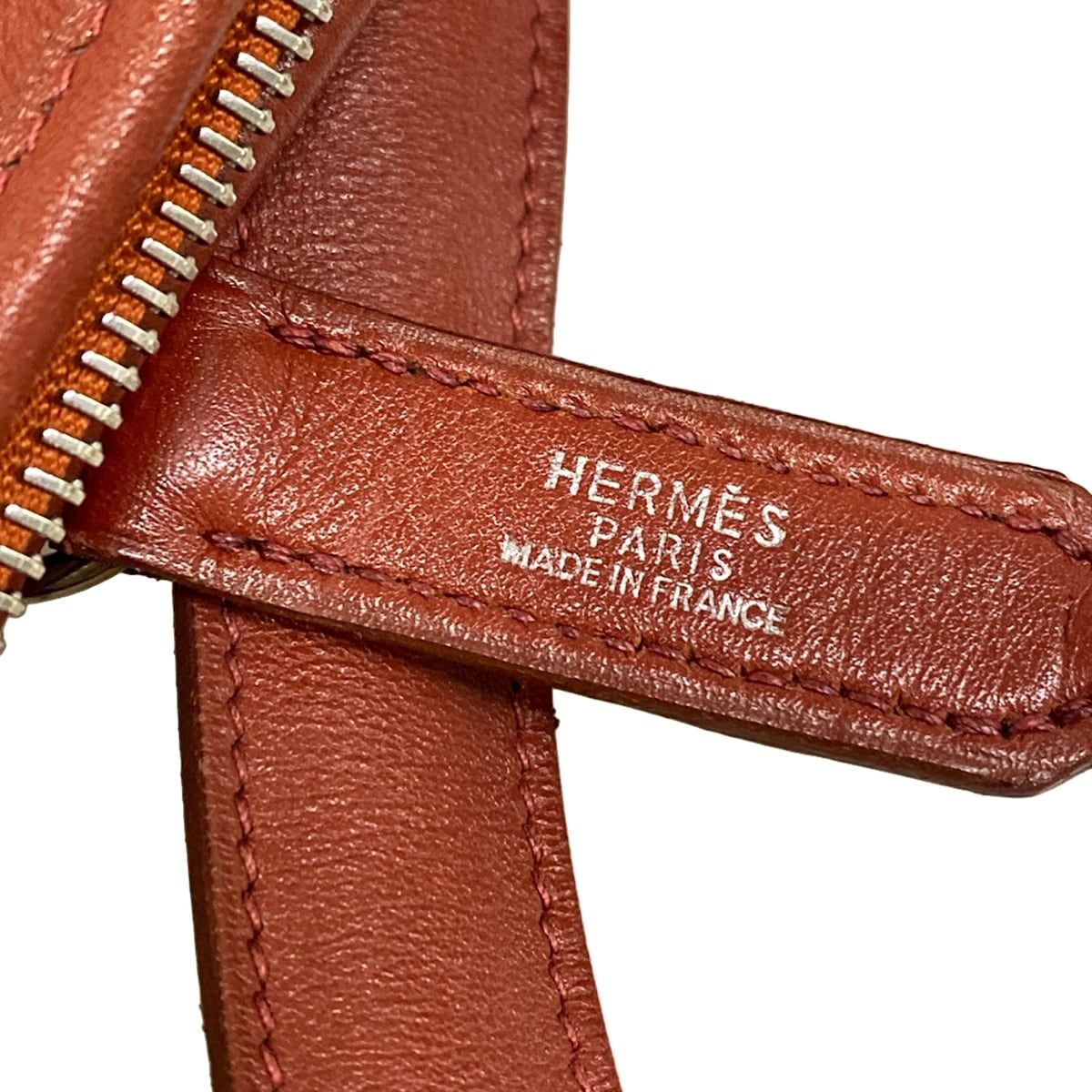 Hermes Shoulder Bag Trim 35 Brick Silver — view 9