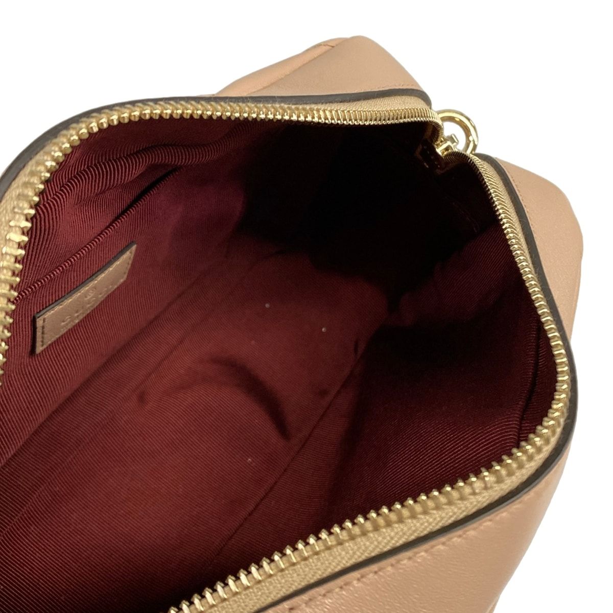 Gucci Shoulder Bag GG Marmont Small Pink Beige Chain Leather — view 7
