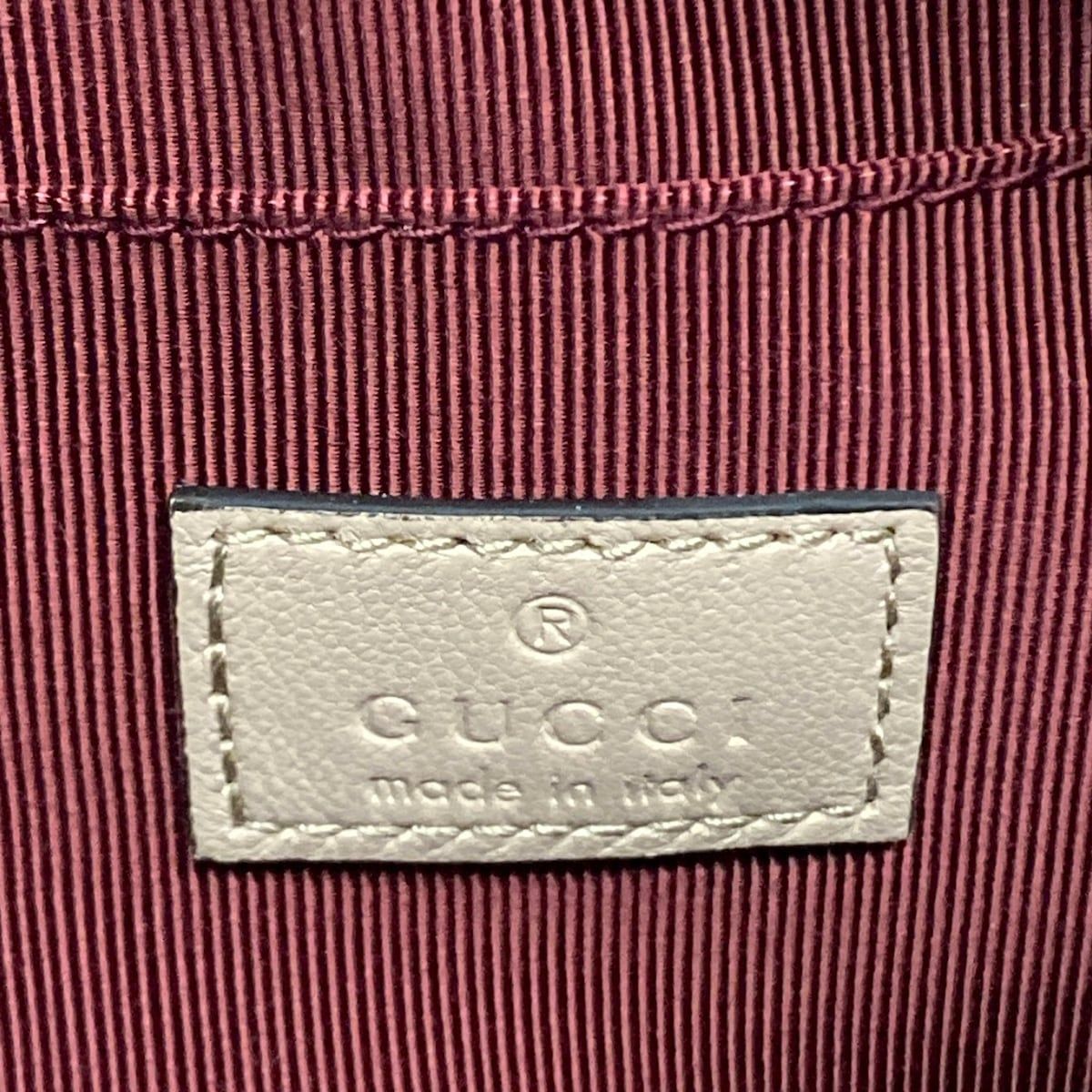 Gucci Shoulder Bag GG Marmont Small Pink Beige Chain Leather — view 9