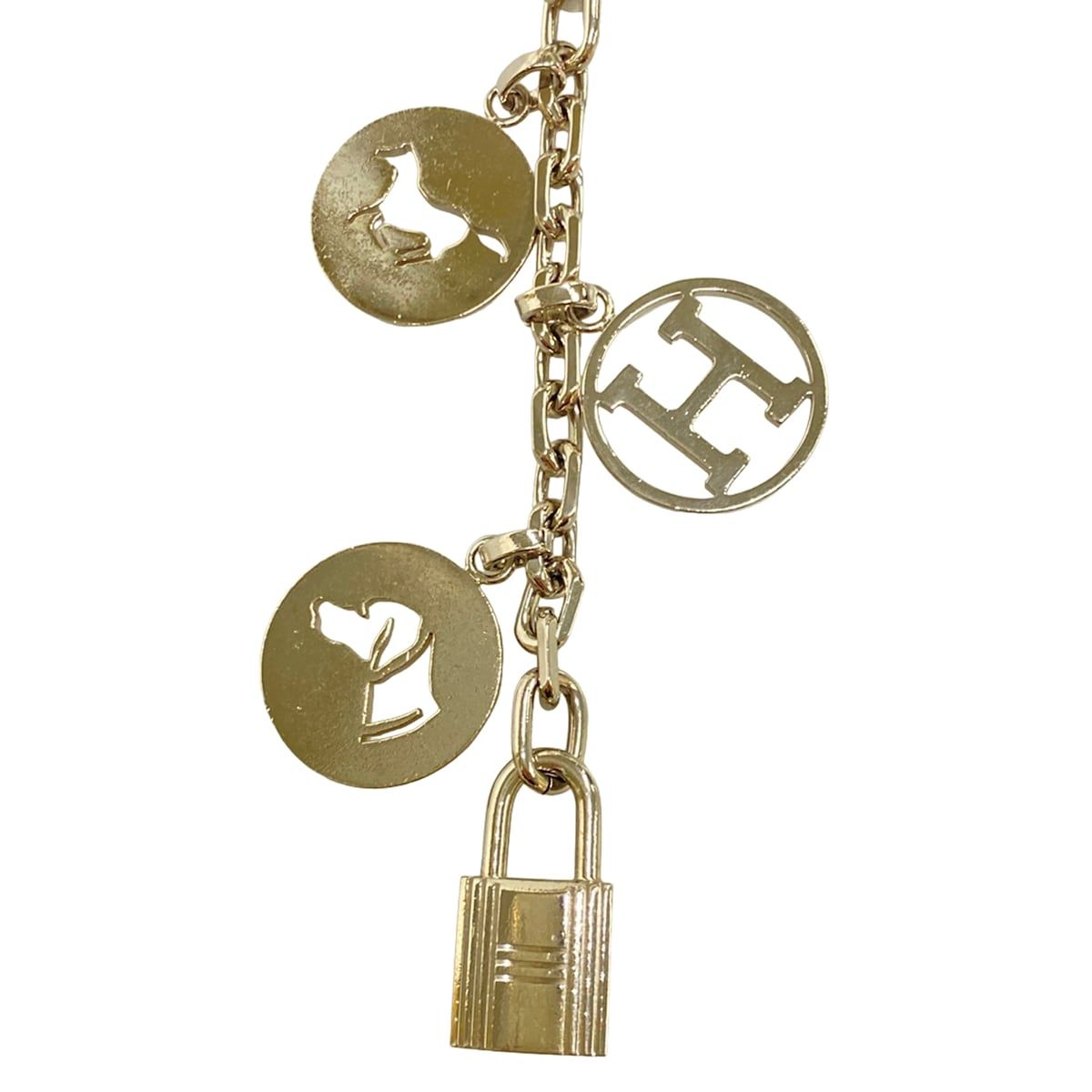 Hermes Key Holder Amulet 4 Silver Cadena Horse Dog — view 4