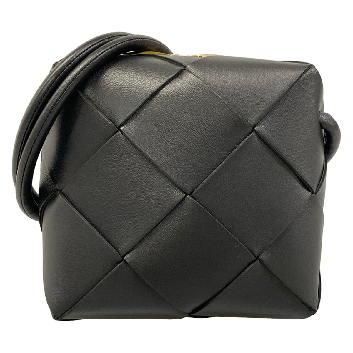 Bottega Veneta Shoulder Bag Mini Cassette Black Leather