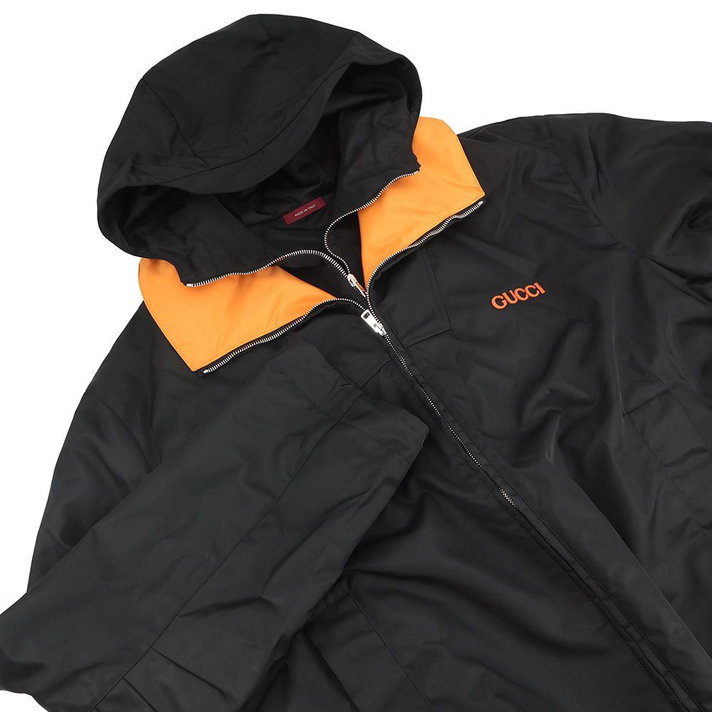 Gucci Jacket Patch Logo Twill Nylon 56 Black — view 3