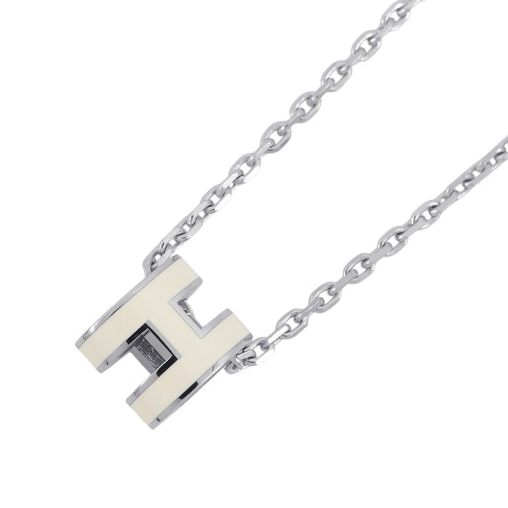 Hermes Necklace Mini Pop White Silver — view 3