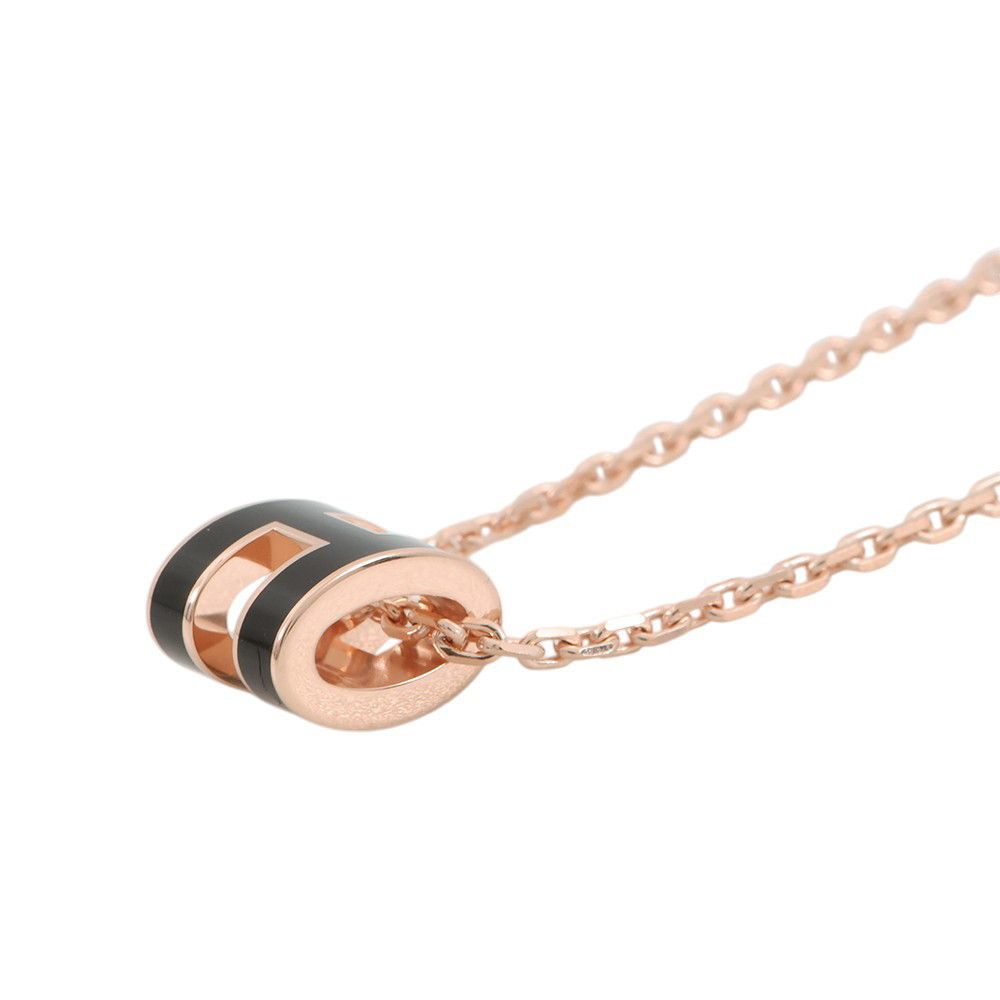 Hermes Necklace Mini Pop Black Pink Gold — view 2