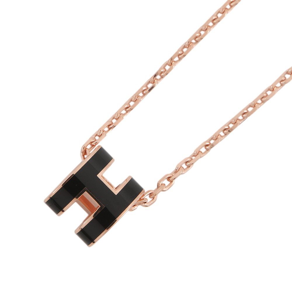 Hermes Necklace Mini Pop Black Pink Gold — view 3