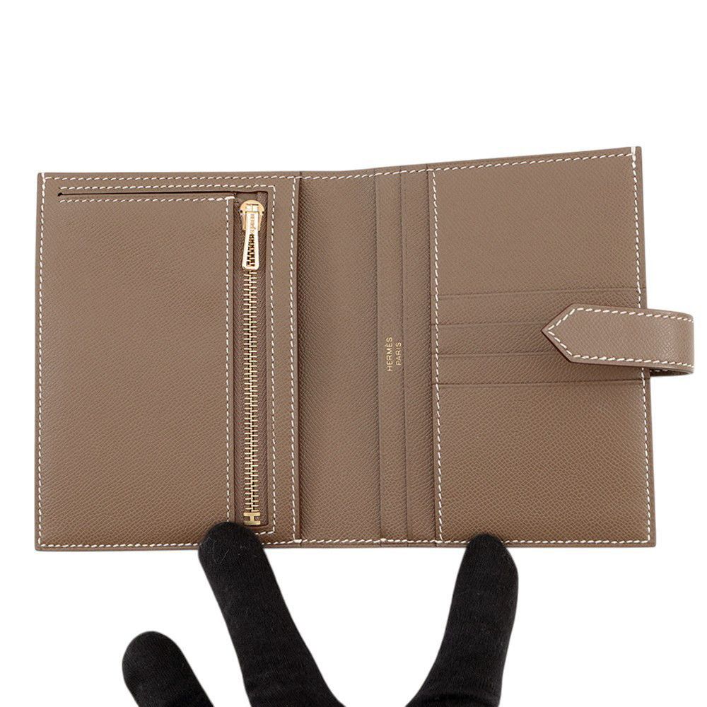 Hermes Bifold Wallet Bearn Compact Gold Vo Madame — view 4