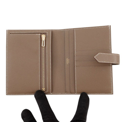 Hermes Bifold Wallet Bearn Compact Gold Vo Madame — view 4