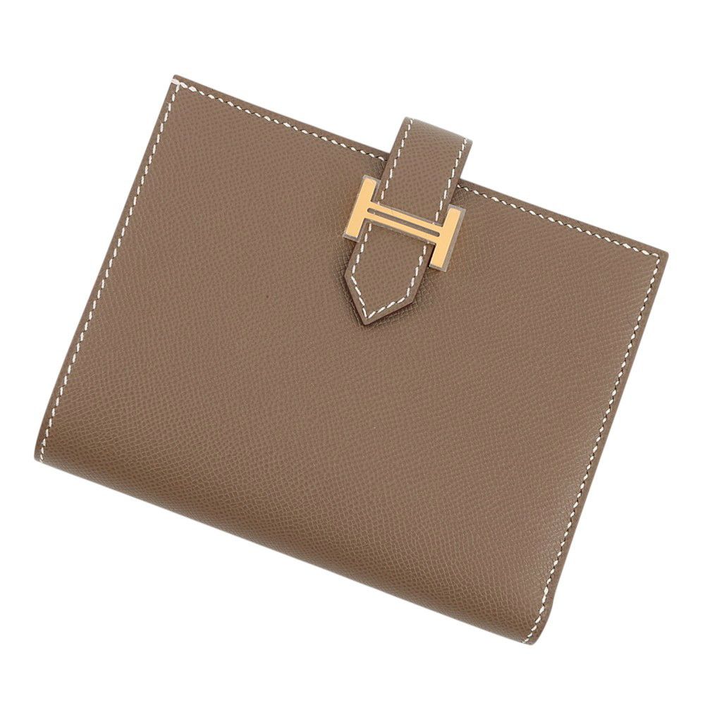 Hermes Bifold Wallet Bearn Compact Gold Vo Madame