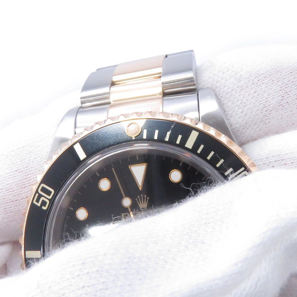 Rolex Submariner Date S Number SS 18k Yellow Gold Watch Black Dial — view 4