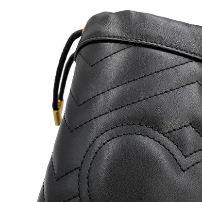 Gucci Chain Shoulder Bag GG Marmont Mini Quilted Black — view 7