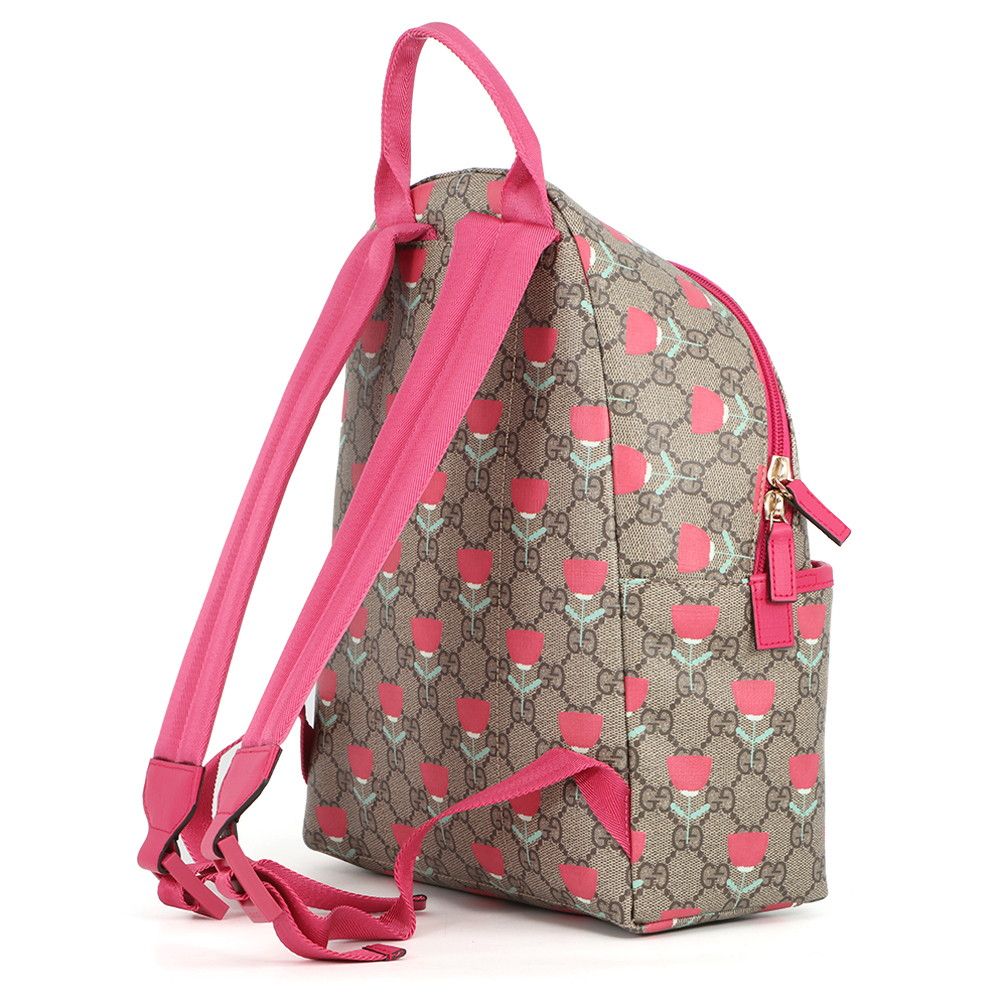 Gucci Backpack GG Supreme Flower Print Children Kids Kim Seungyoung — view 2