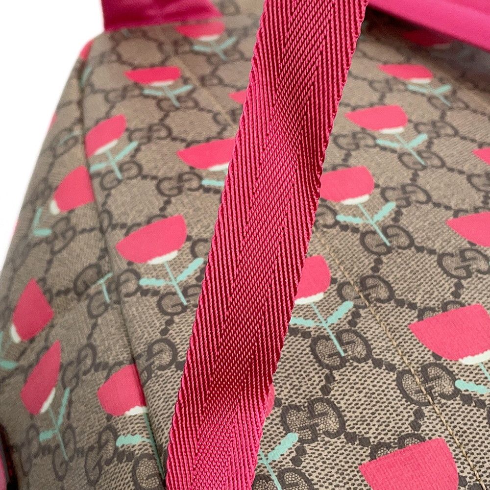 Gucci Backpack GG Supreme Flower Print Children Kids Kim Seungyoung — view 7