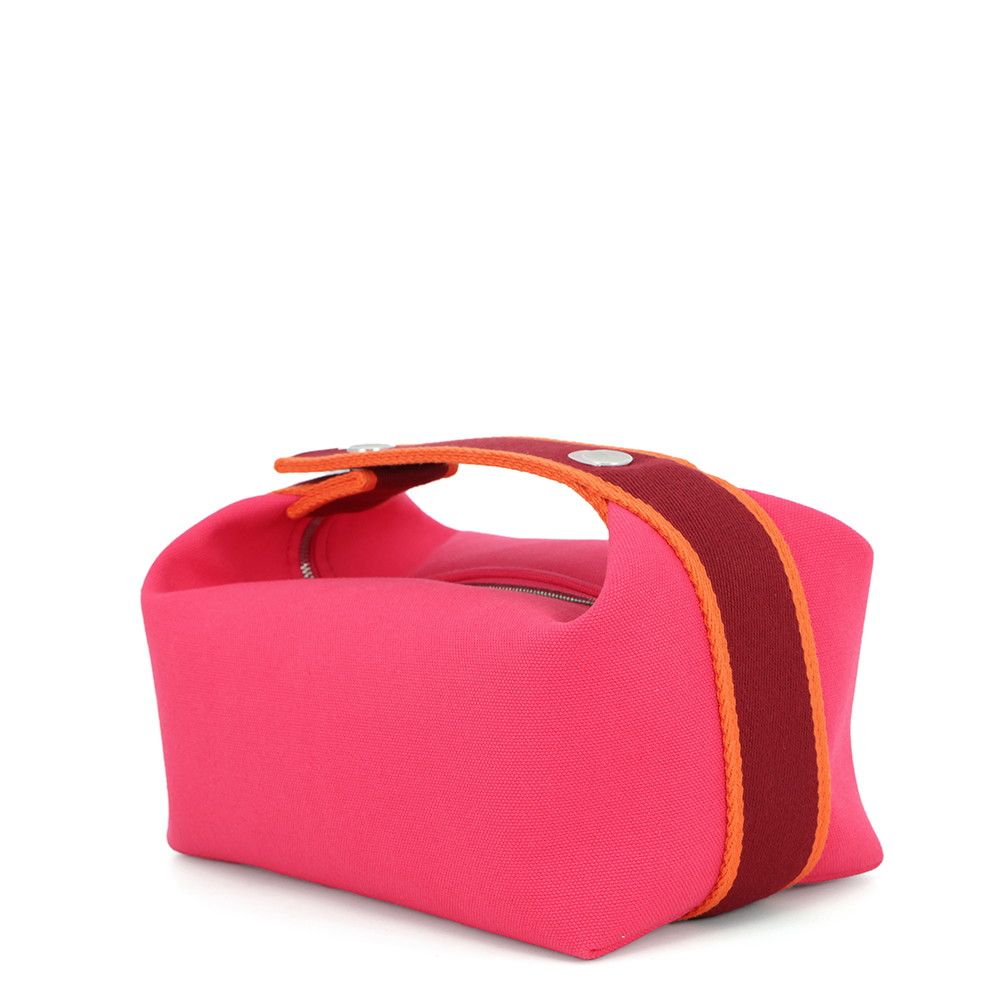 Hermes Handbag Bride-a-Brac PM Hibiscus Silver Canvas Bag — view 2