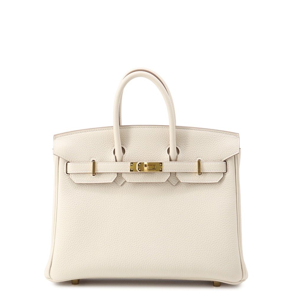 Hermes Birkin 25 Cles Gold Togo Handbag