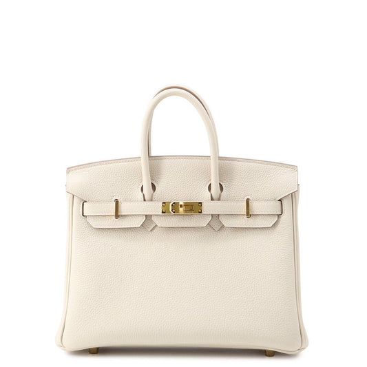 Hermes Birkin 25 Cles Gold Togo Handbag