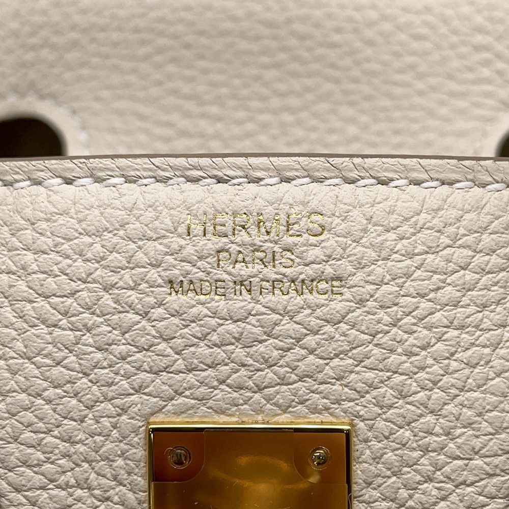 Hermes Birkin 25 Cles Gold Togo Handbag — view 8