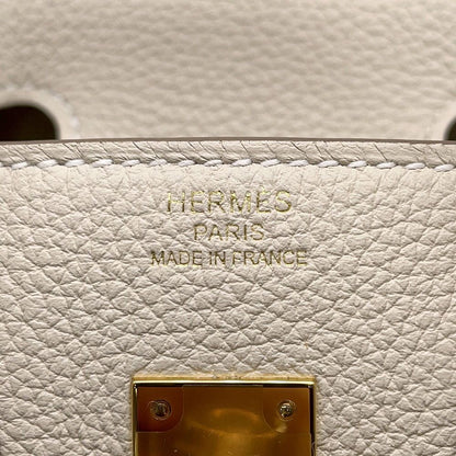 Hermes Birkin 25 Cles Gold Togo Handbag — view 8