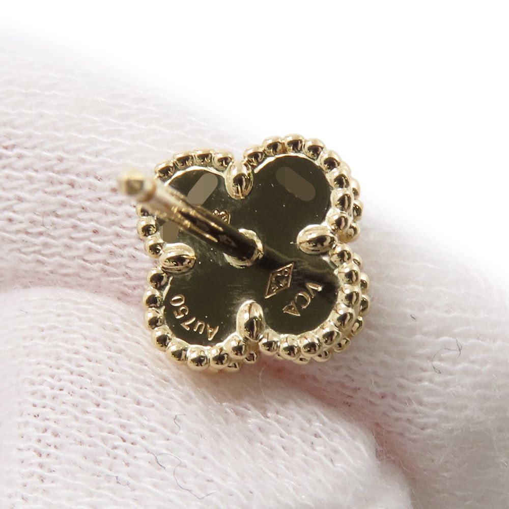 Van Cleef & Arpels Earrings Sweet Alhambra Onyx 18k Yellow Gold — view 5