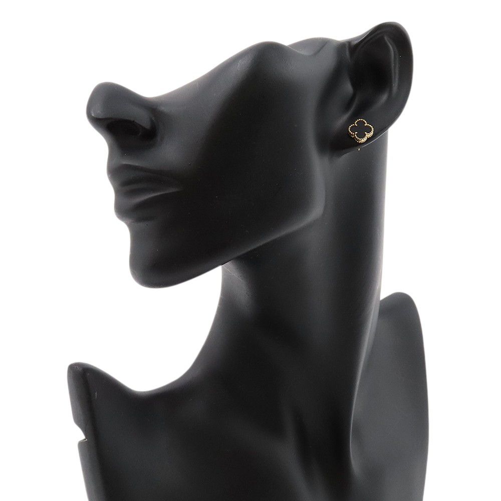 Van Cleef & Arpels Earrings Sweet Alhambra Onyx 18k Yellow Gold — view 4