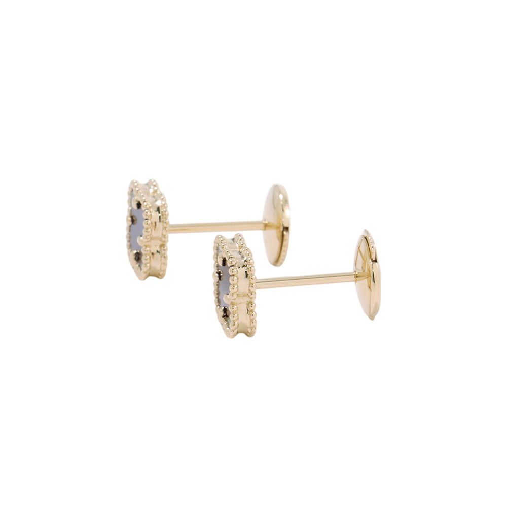Van Cleef & Arpels Earrings Sweet Alhambra Onyx 18k Yellow Gold — view 2