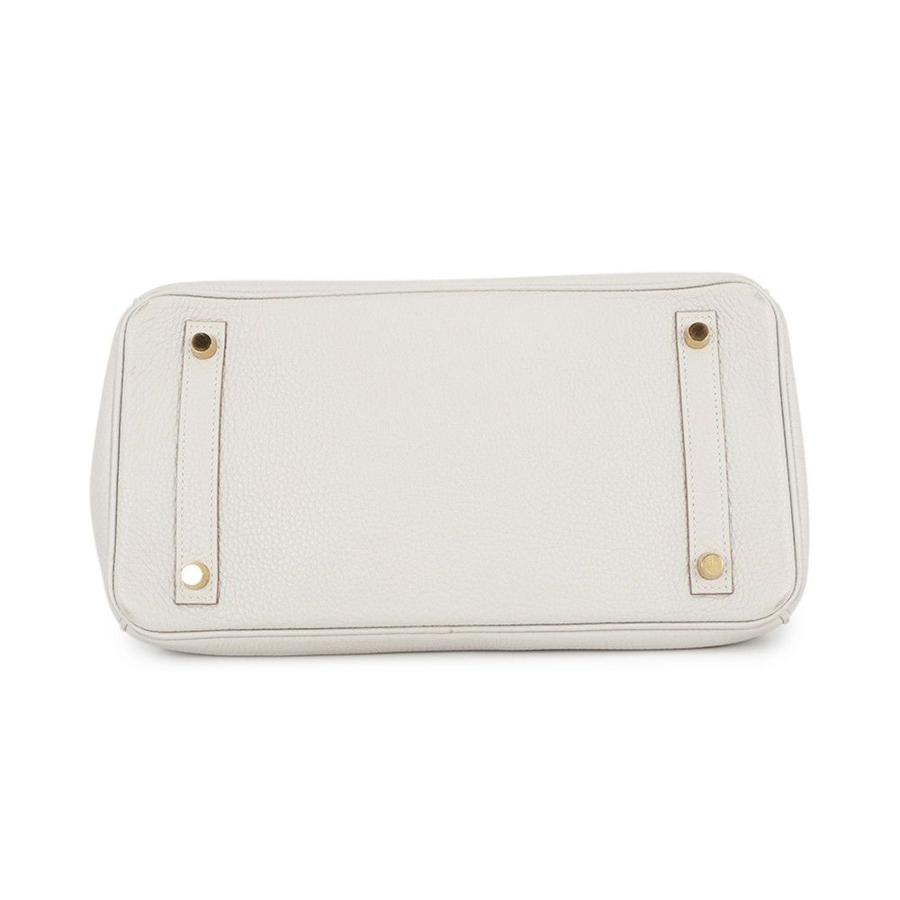 Hermes Birkin 30 Pearl Gray Gold Togo Handbag — view 3