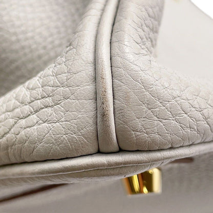 Hermes Birkin 30 Pearl Gray Gold Togo Handbag — view 7