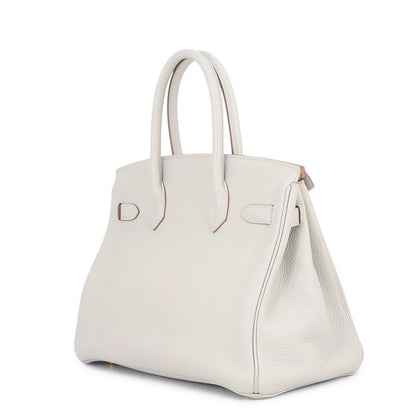 Hermes Birkin 30 Pearl Gray Gold Togo Handbag — view 2