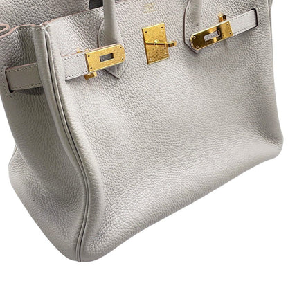 Hermes Birkin 30 Pearl Gray Gold Togo Handbag — view 6