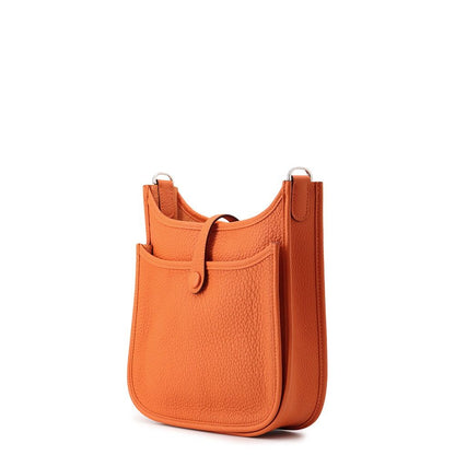 Hermes Shoulder Bag Evelyne 3 23 Orange Silver Taurillon Clemence — view 2