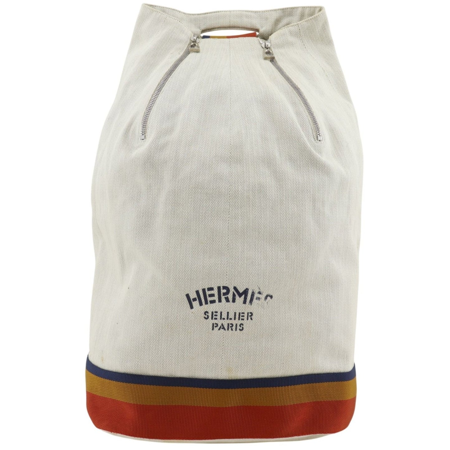 Hermes Cavalier Toile Ash Beige Shoulder Bag