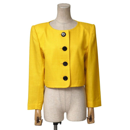 Saint Laurent Yves Vintage Diffusion Femmes Collarless Jacket S Cropped Short