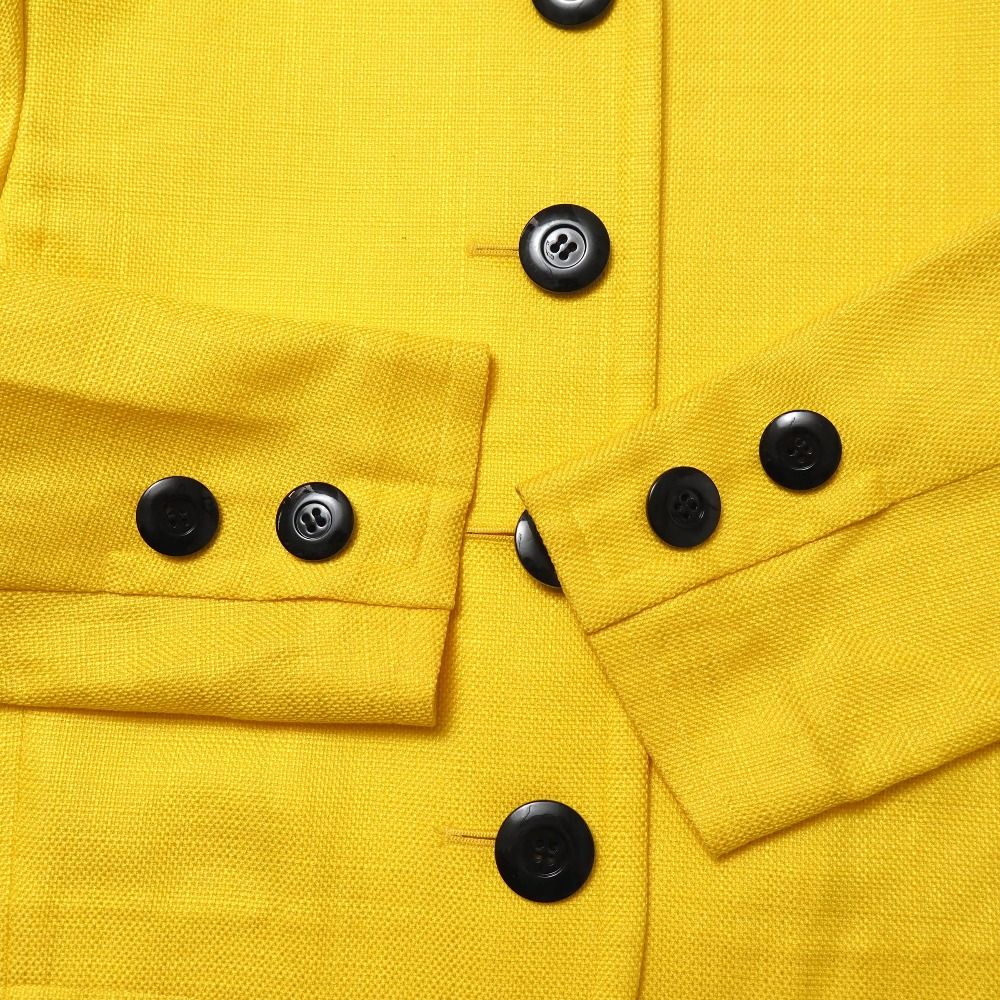 Saint Laurent Yves Vintage Diffusion Femmes Collarless Jacket S Cropped Short — view 5