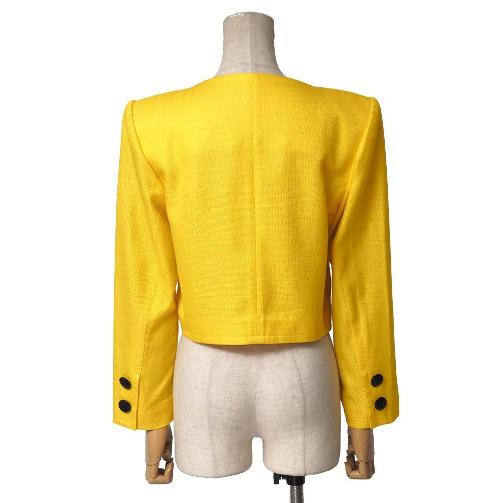 Saint Laurent Yves Vintage Diffusion Femmes Collarless Jacket S Cropped Short — view 2