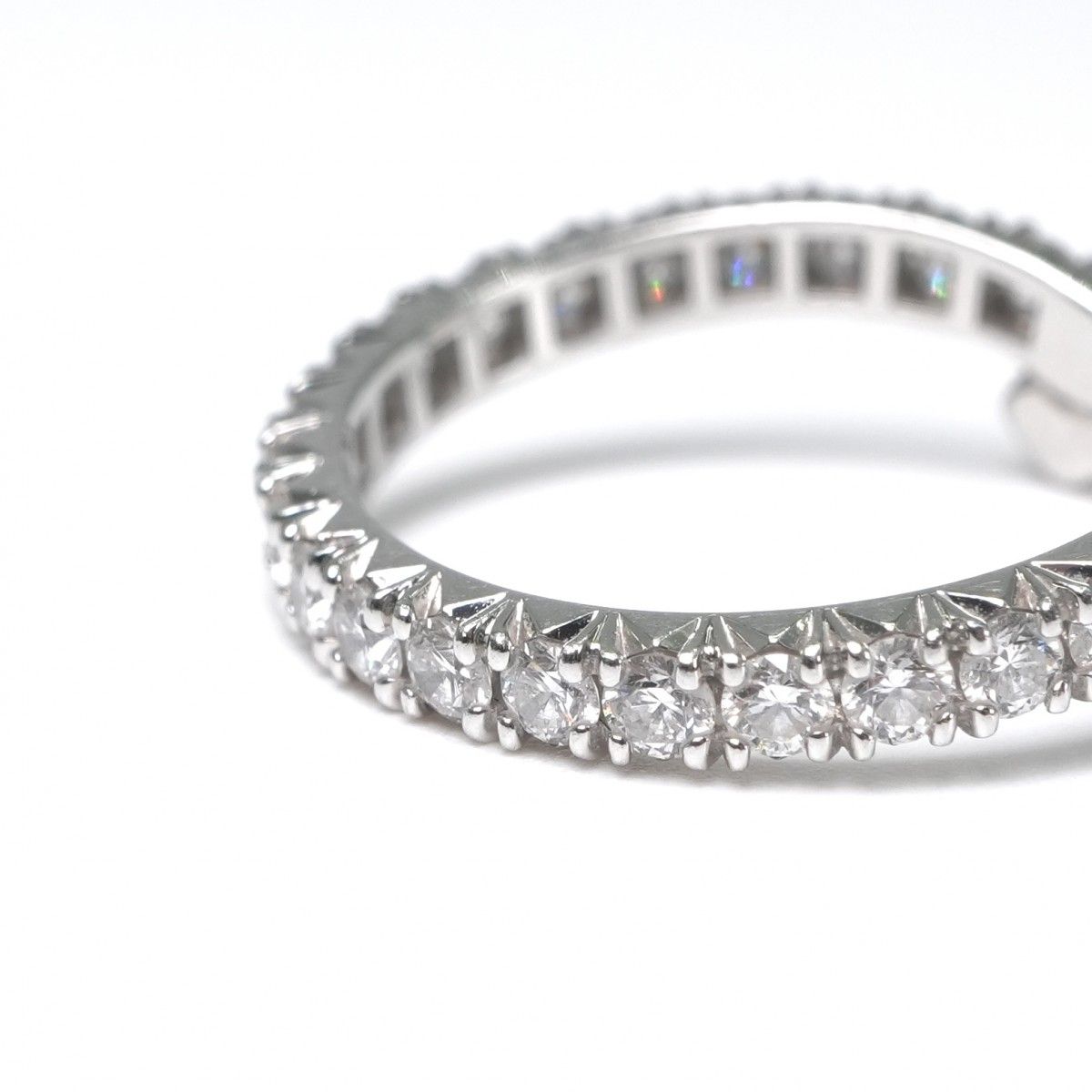 Harry Winston Ribbon Band Ring Diamond Silver Wedding Marriage — view 3